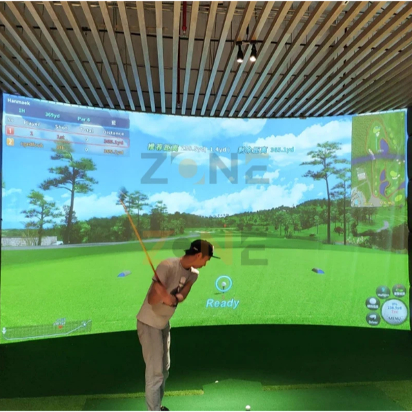 Layar Simulator Golf Indoor Layar Latihan Golf Dalam Ruangan Golf Screen Simulator Display Trainer I