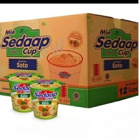 

Mie sedap cup rasa soto 1dus isi 12pcs