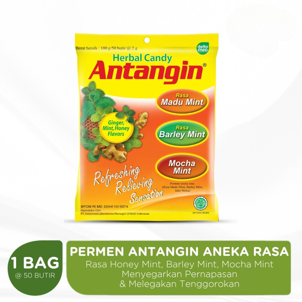 

Antangin Permen Herbal Bag 50 Butir Aneka Rasa Madu Honey Barley Mocha Mint