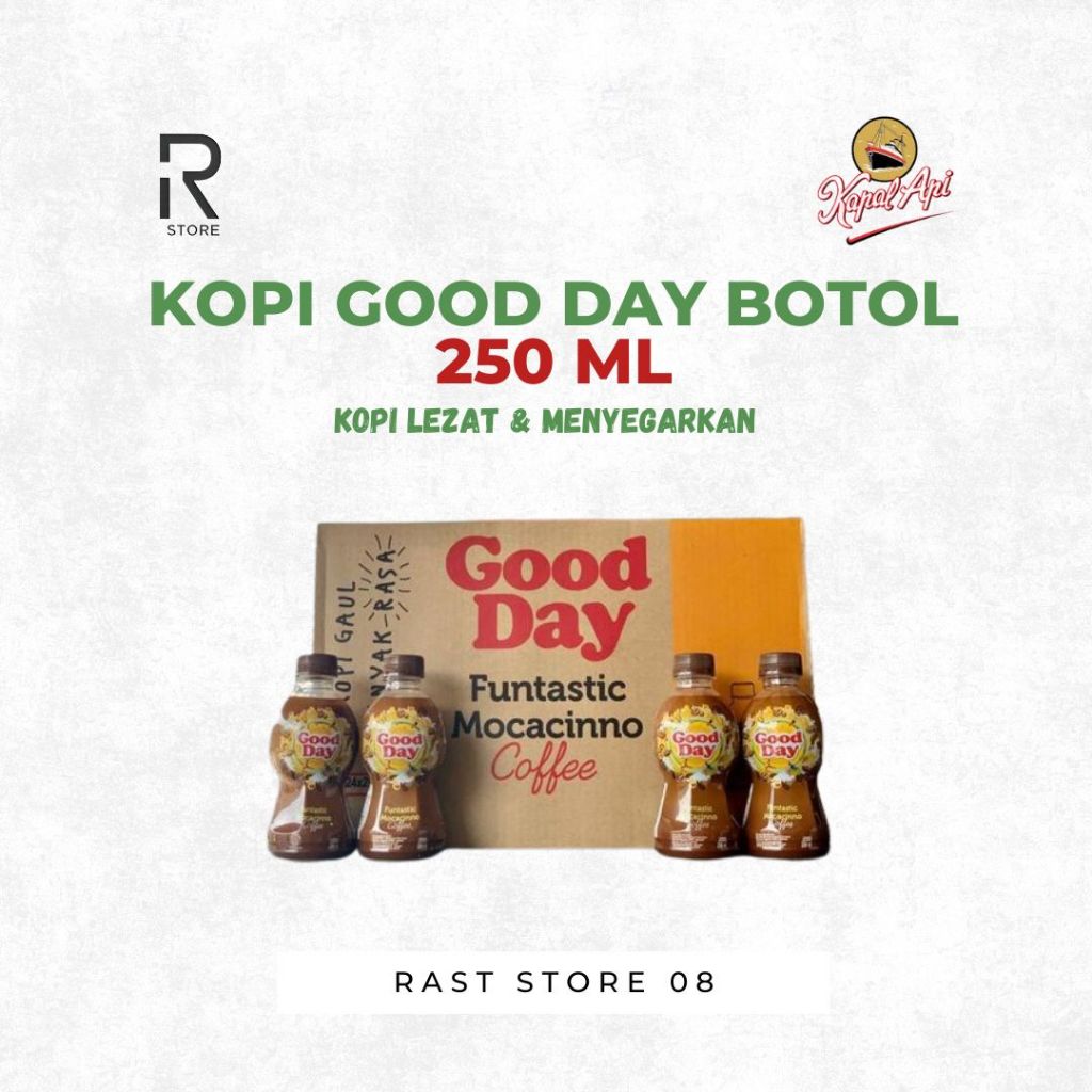 

Kopi Good Day 1 Dus Karton Isi 24 Botol 250ml | Kopi Instan Enak Tersedia Berbagai Varian Rasa