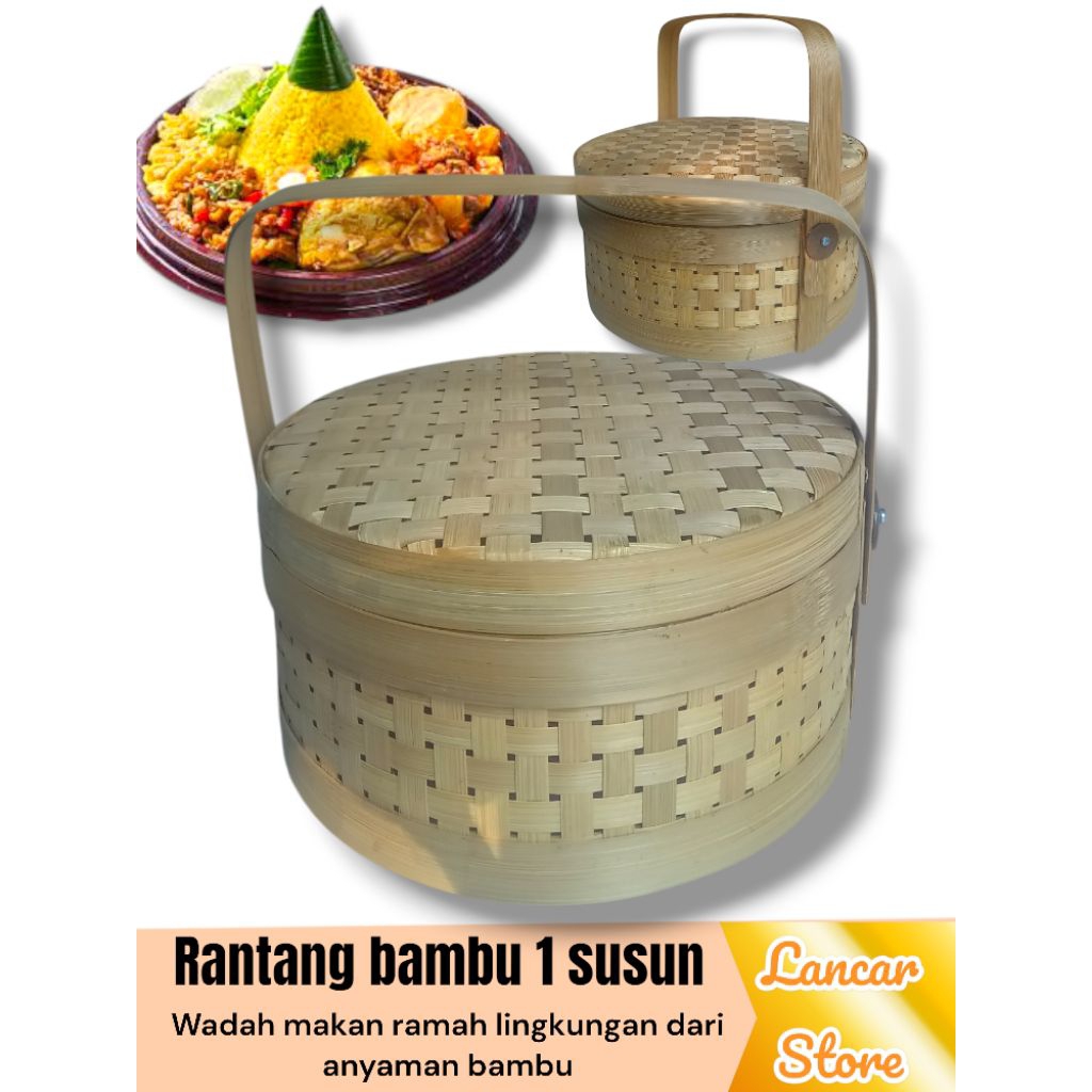 Rantang Bambu Nasi Tumpeng / Rantang Bambu Makanan / Rantang bambu tradisional