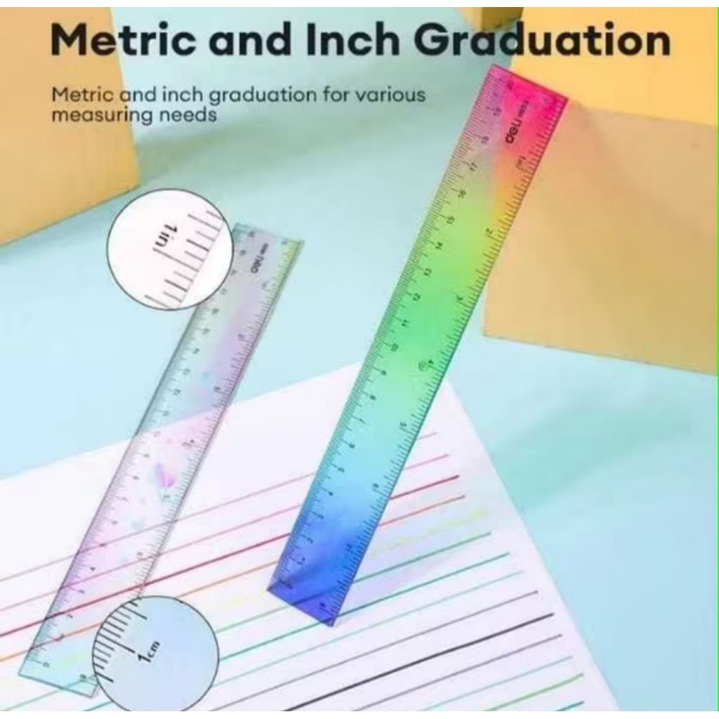 

Penggaris Gradasi Warna Deli 20cm