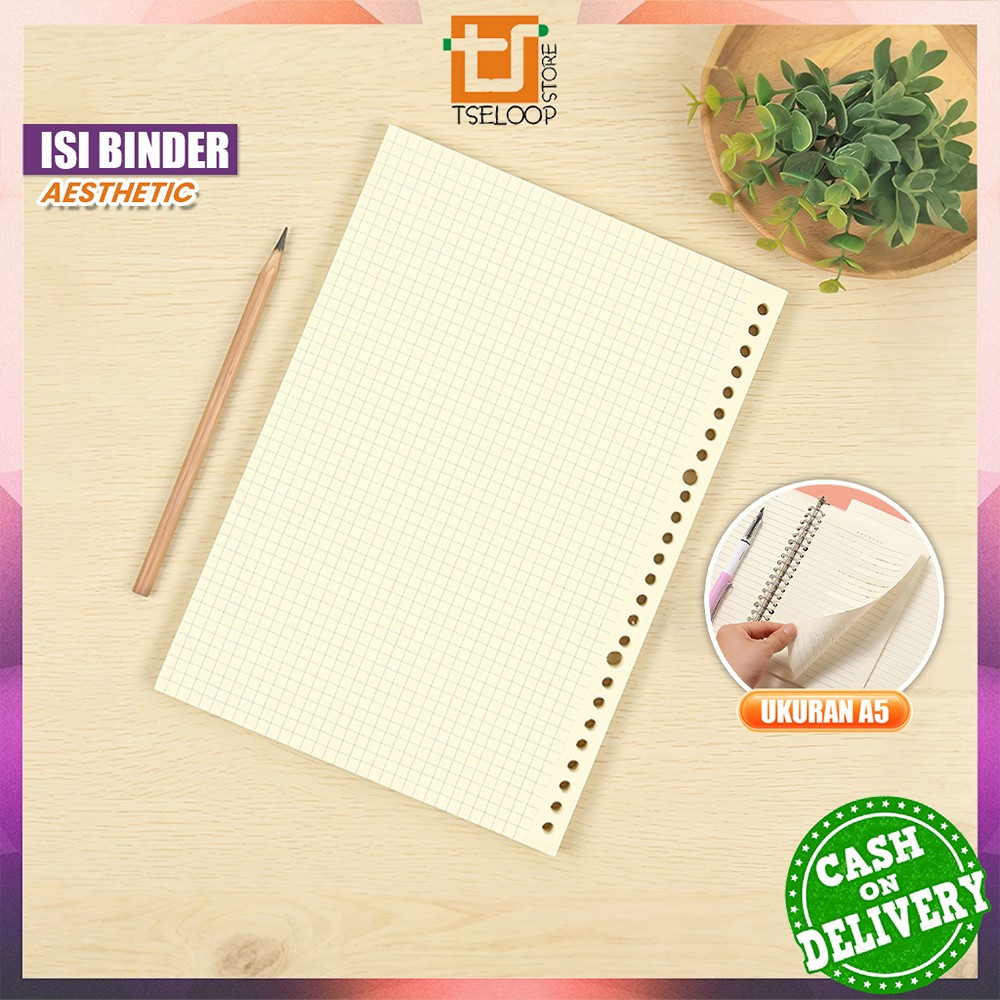 

OFM-A106 Loose leaf A5 Isi Ulang 60 Lembar Binder Garis / Refill Notebook Polos Serbaguna / Isi Binder Aesthetic Grid Alat Tulis Stationery