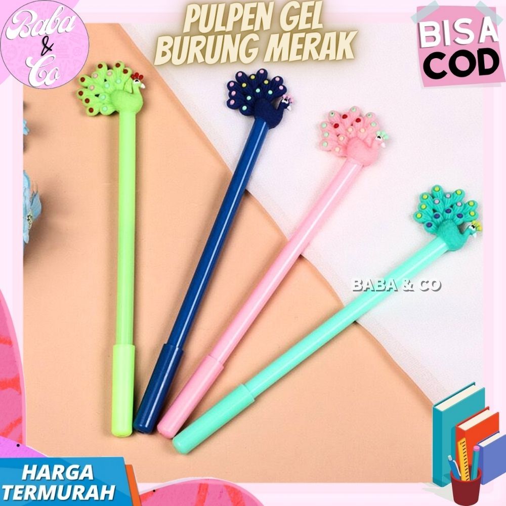 

PEN LUCU PULPEN MERAK LUCU UNIK PULPEN GEL TINTA HITAM MOTIF KARALTER BURUNG MERAK MURAH READY COD PEN MERAK MURAH GROSIR
