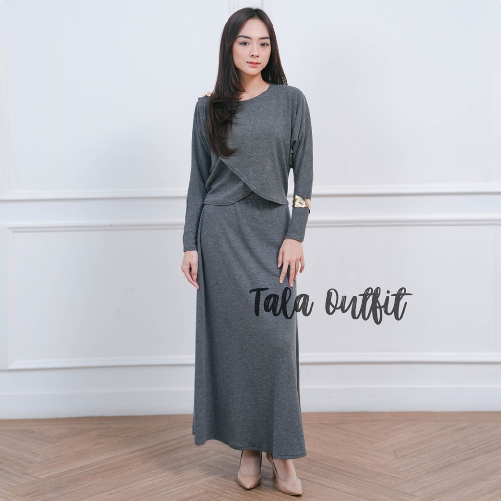 ALESHA Setelan Dress By TalaOutfit | Outfit Setelan Wanita Stylish & Elegan