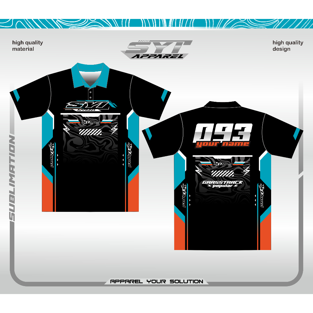 JERSEY RACING Jersey Racing Custom Full Printing Jersey drag Balap Team Bisa Ubah Nama dan Nomor Rac
