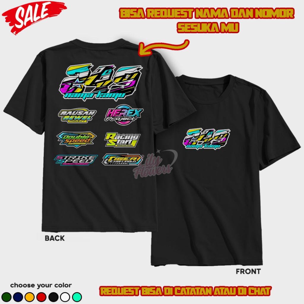 Kaos Racing Rainbow custom bisa request nomor dan nama terbaru 2025 baju Racing viral baju kekinian 