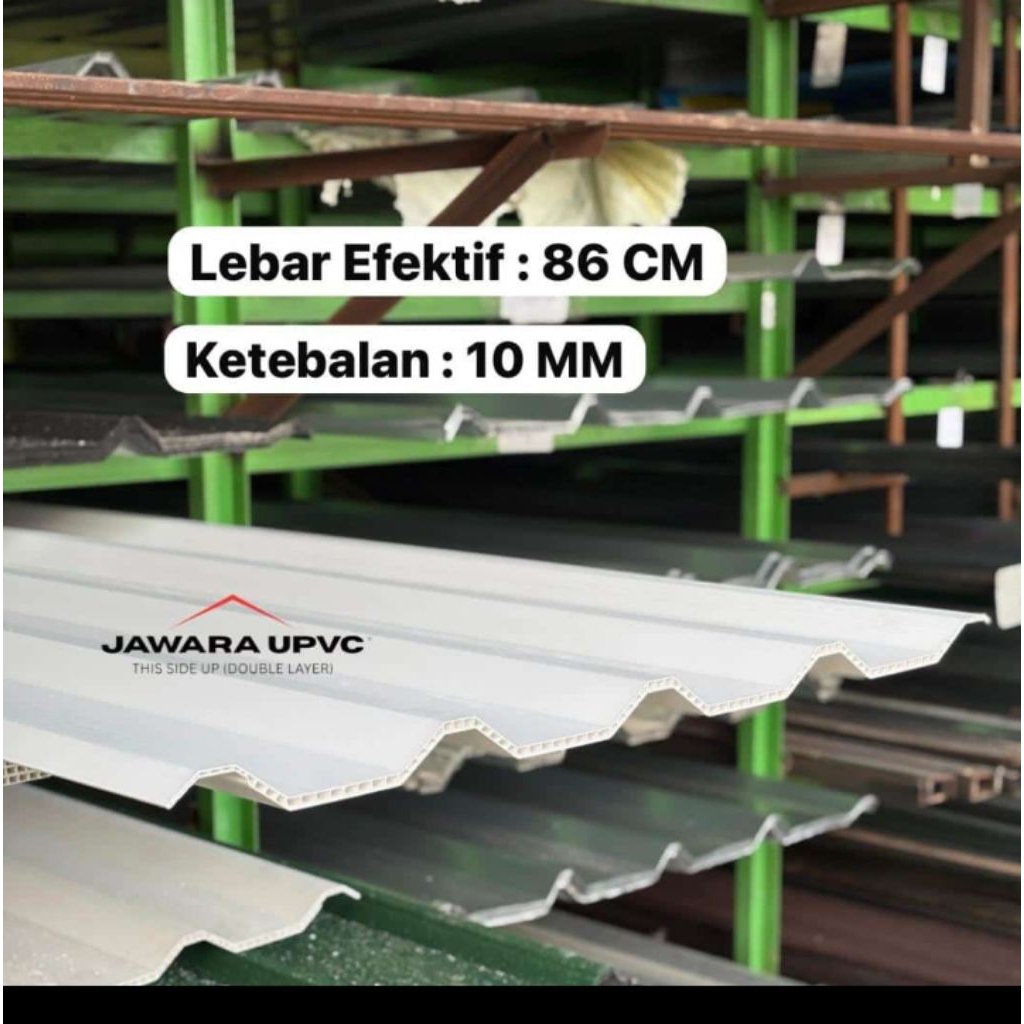 Atap upvc double layer jawara