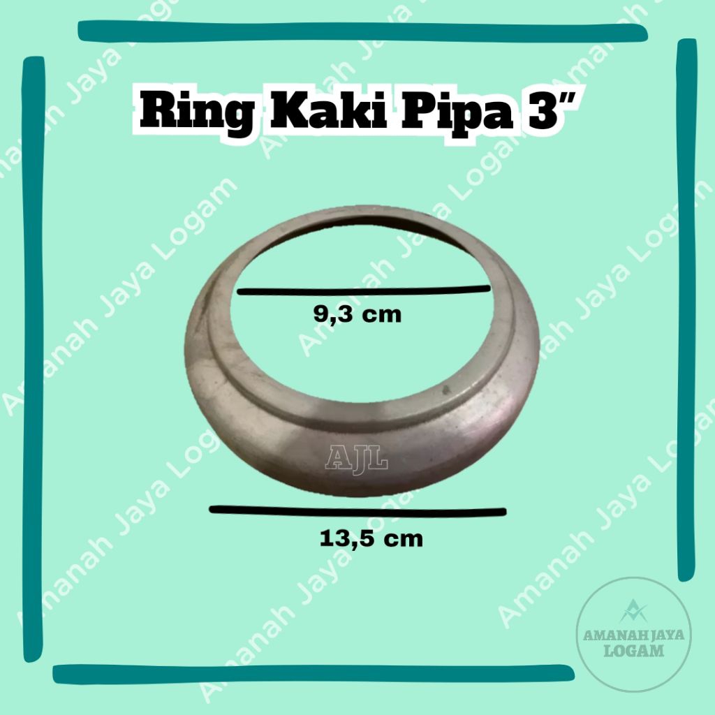 Ring Kaki Pipa 3 Inch // Tapak Kaki Ring Cembung //Aksesories Ornamen Besi Tangga Tralis Pintu Pagar