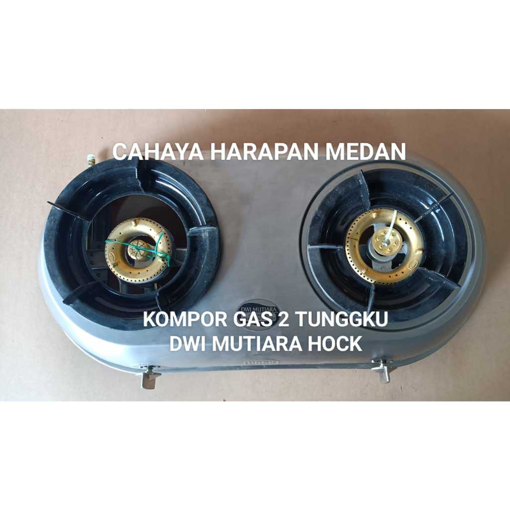 KOMPOR GAS 2 TUNGKU STAINLESS DWI MUTIARA HOCK