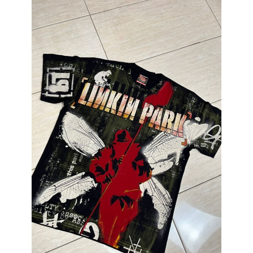 KAOS BAND ORIGINAL FANMADE BOOTLEG 100% BARU TAG THE ROXX THE MAXX DISCHARGE ALL OVER PRINT LINKIN P