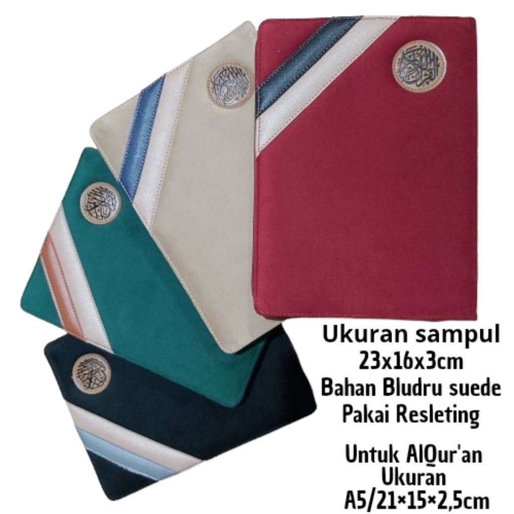 

SAMPUL saja 21 X 15 x 3 cm A5 Sedang - Sampul Alquran Pria - Sarung Al Quran A5 Sedang - Cover Quran Maskawin Bahan Beludru Suede Nakama Bludru Tas Dompet Wadah Pouch AlQuran Resleting