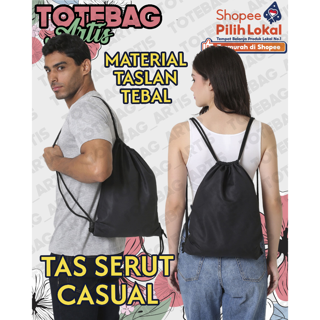 TAS SERUT KASUAL-TAS SERUT POLOS-TAS SERUT OLAHRAGA-HITAM
