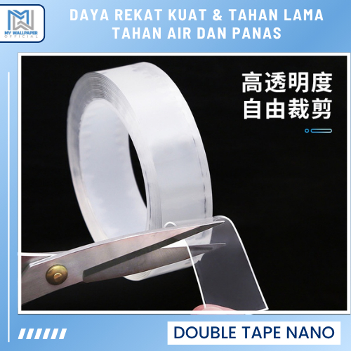 

Nano Double Tape Bening Super Kuat Isolasi Bening 2 Sisi Super Kuat Viral Bubble