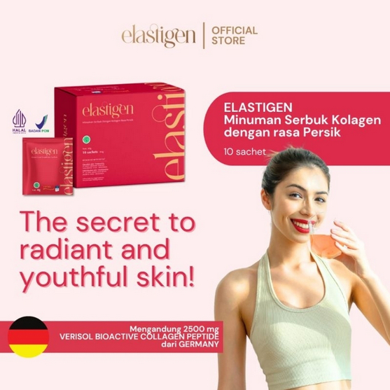 ELASTIGEN Minuman Kolagen dengan Verisol & Glutathione OPITAC JERMAN Isi 10 Sachet