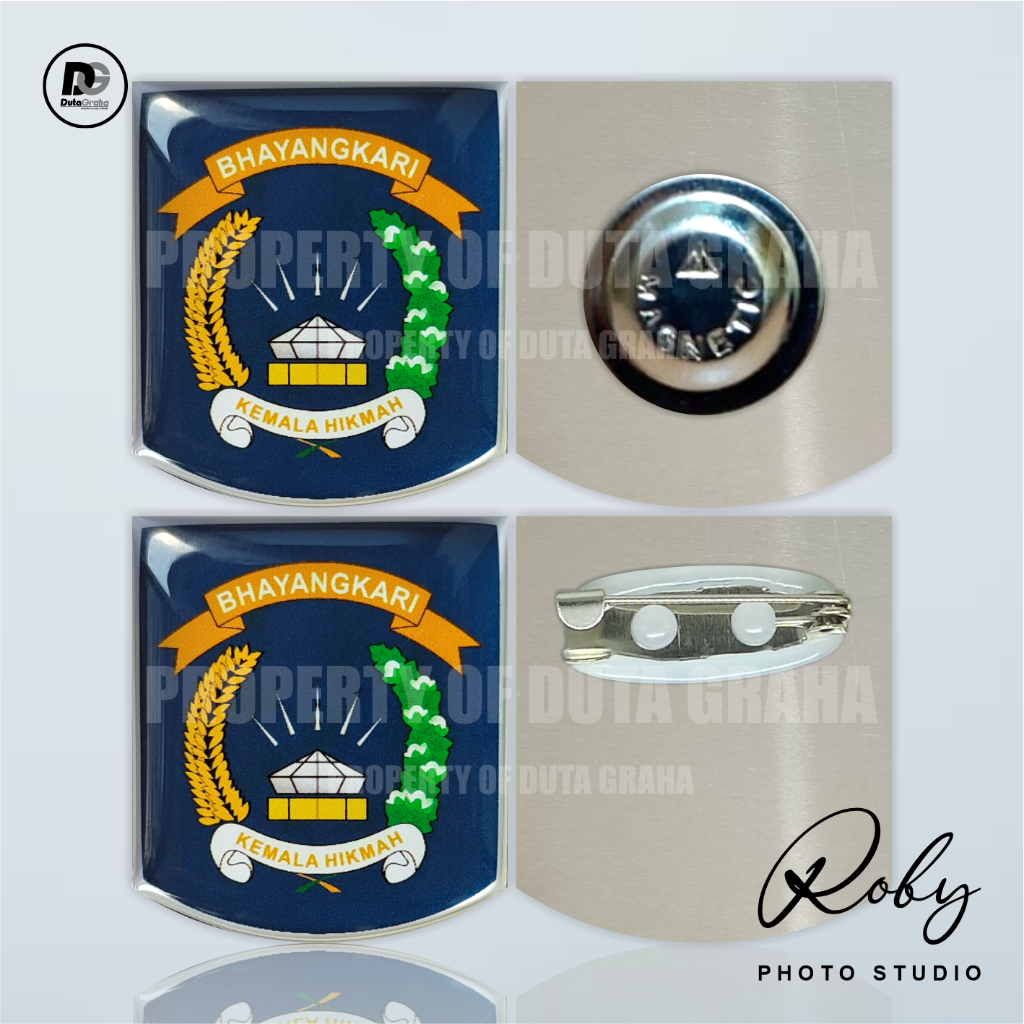 [PIN RESIN] BHAYANGKARI MAGNET PENITI Pin Bros Aksesoris Souvenir POLRI POLISI POLWAN