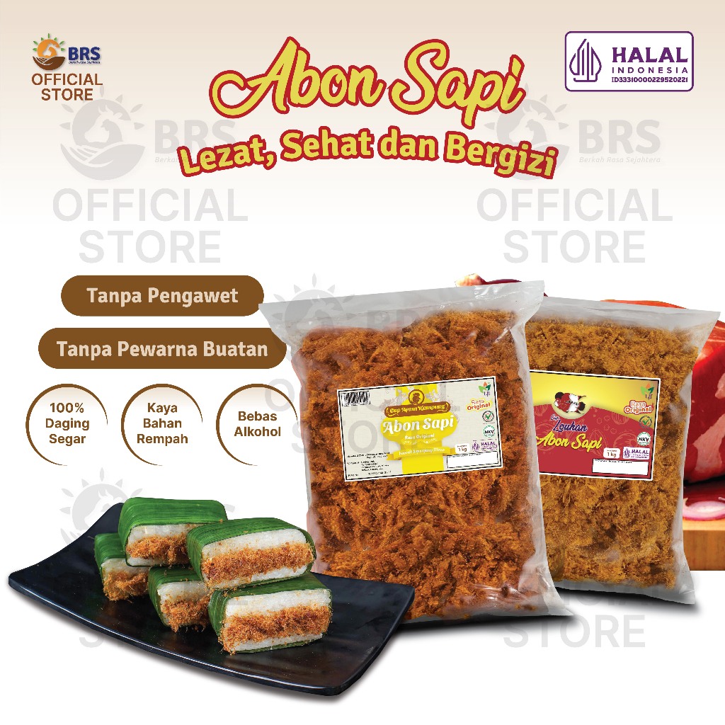 

Bundling Abon Sapi Premium kemasan 1kg isi 2pcs