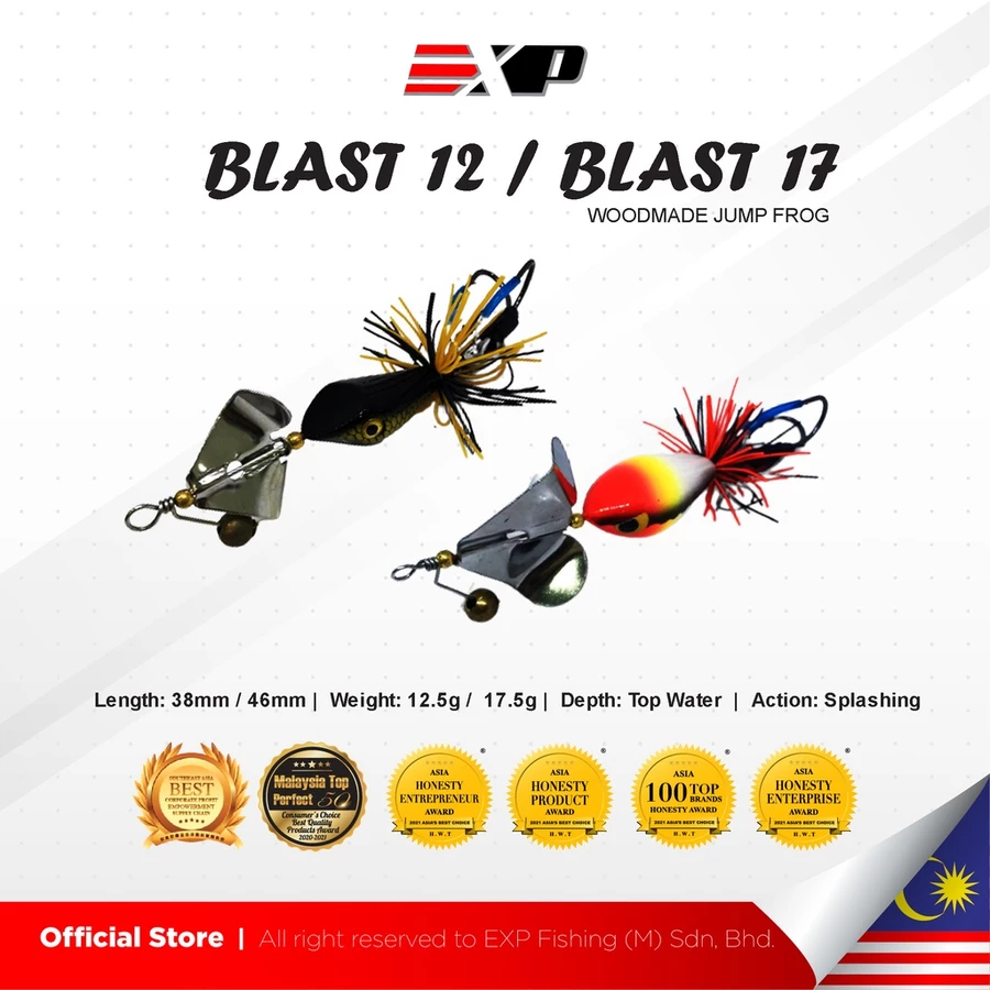 EXP BLAST 12 Slash Bait Buzzbait soft frog umpan pancing
