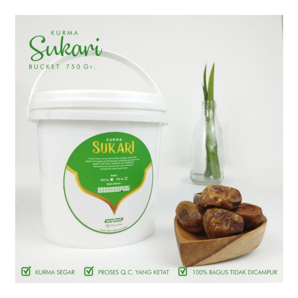 

Kurma Sukari bucket 750gr