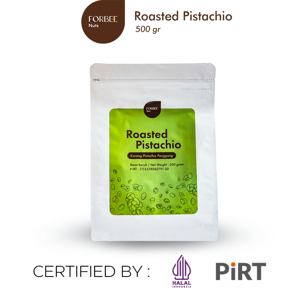 

Kacang Pistachio Panggang Pouch Forbee 500g | Cemilan Sehat Kacang Kacangan Untuk Semua Usia