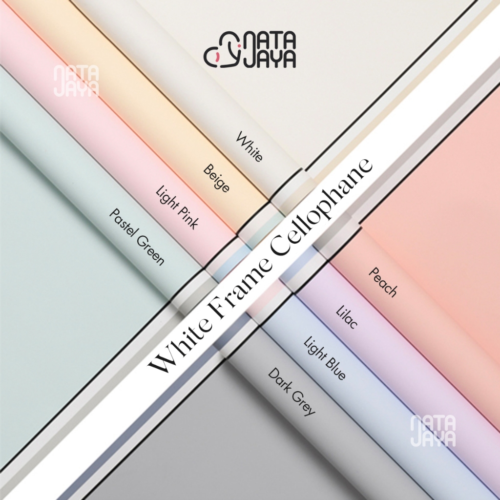 

Kertas Cellophane Bucket Bunga (White Frame) Flower Wrapping Paper Celophane / Krtas Buket Bening Chellophane Hologram untuk Bouquet Wisuda Snack Uang / Kertas Celophane Chellophane