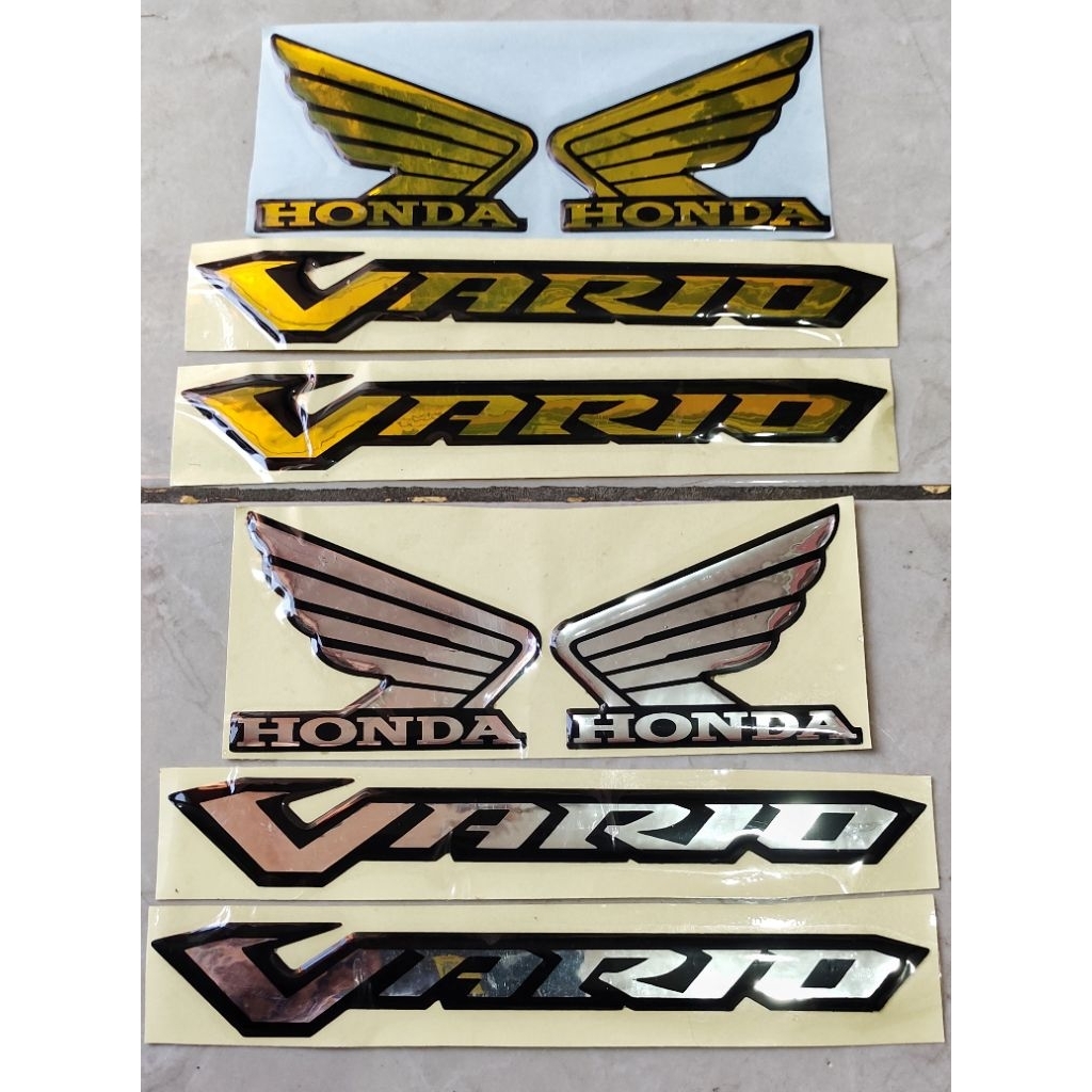 Harga Miring Emblem Sayap Honda Vario 1 Set Emblem Motor Honda Vario