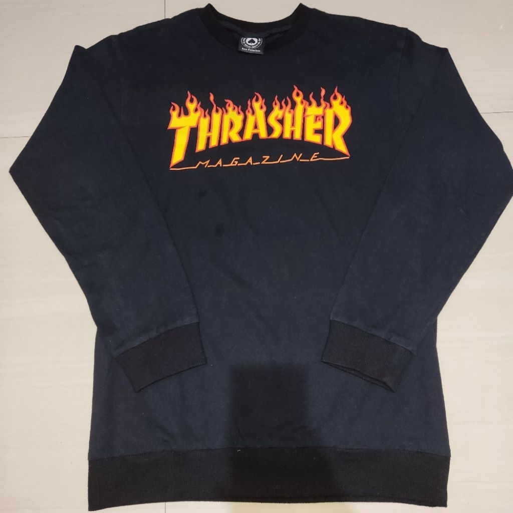 Thrasher flame crewneck, preloved