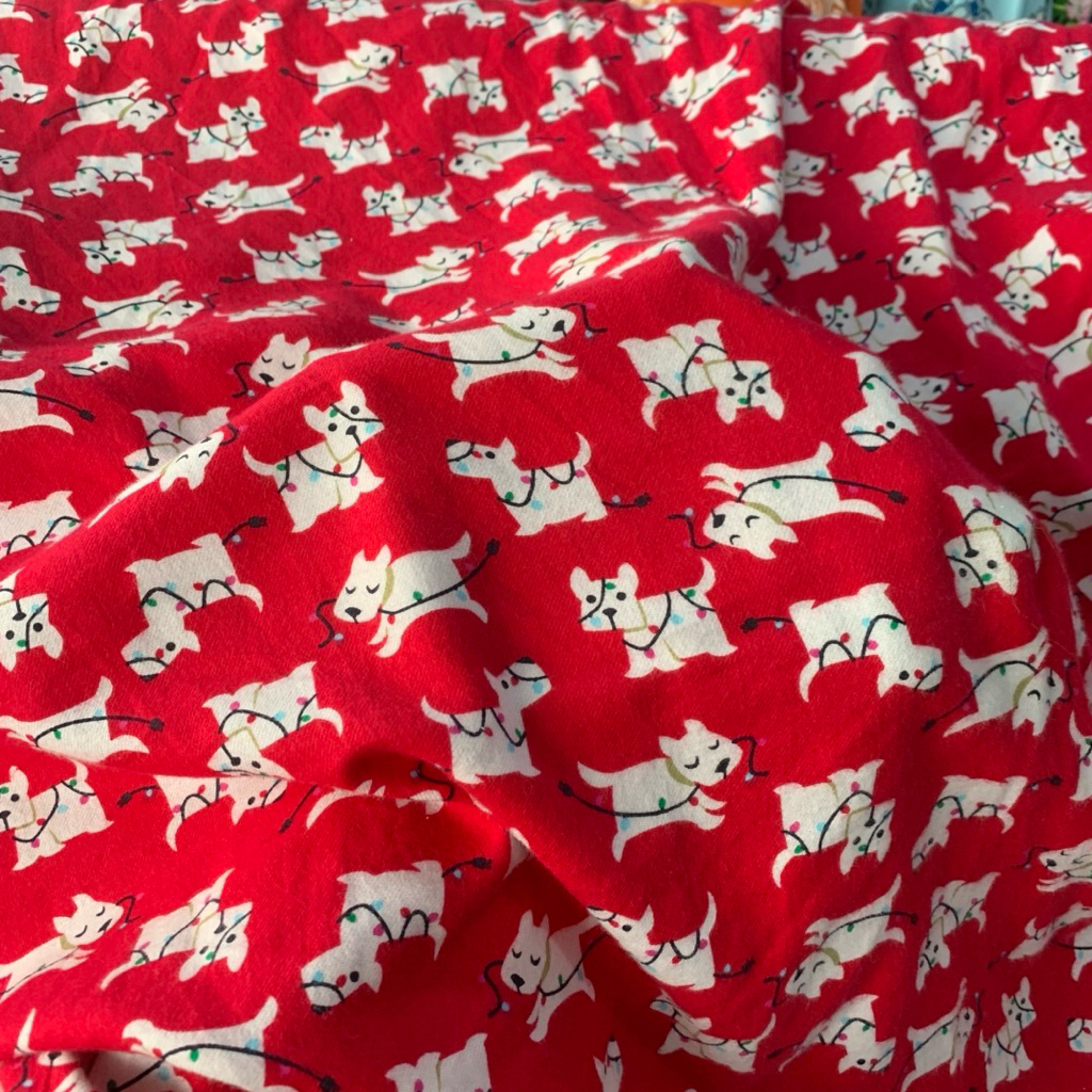 kain flanel motif - kain katun flanel motif anak - kain flanel katun