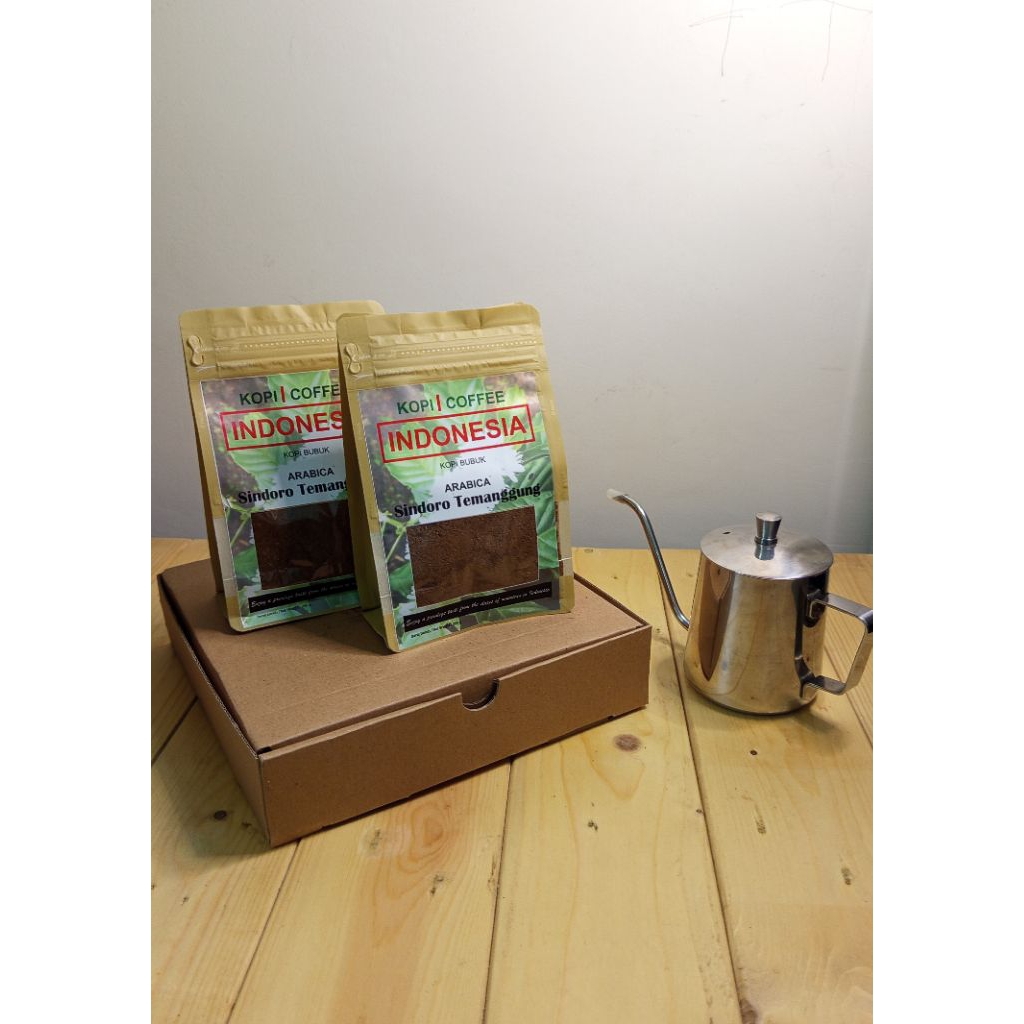 

Paket Arabica Kopi Bubuk/Ground Coffee 2x 200 gr Roasting Light to Medium Grinding Medium