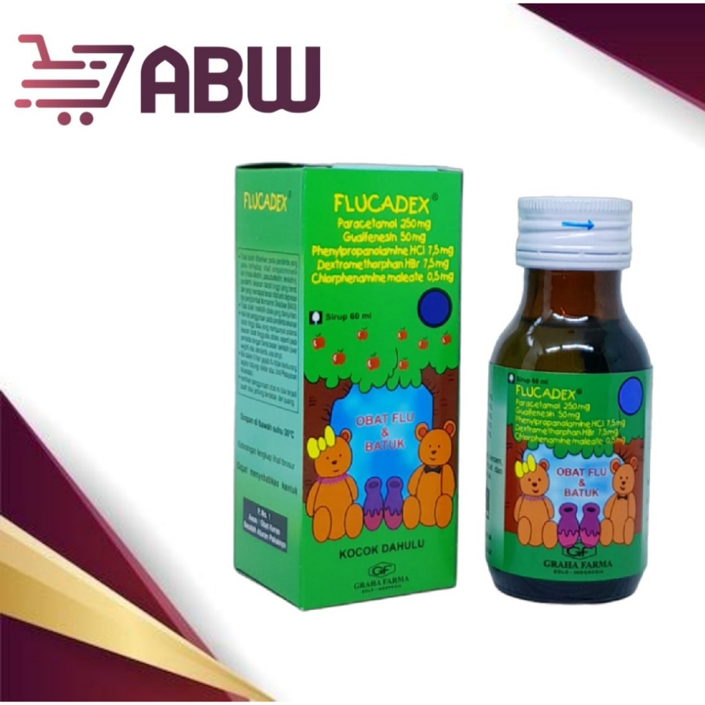 [A] Flucadex Sirup 60ml - Obat Batuk Flu Pilek Panas Demam Anak [GRAHA]