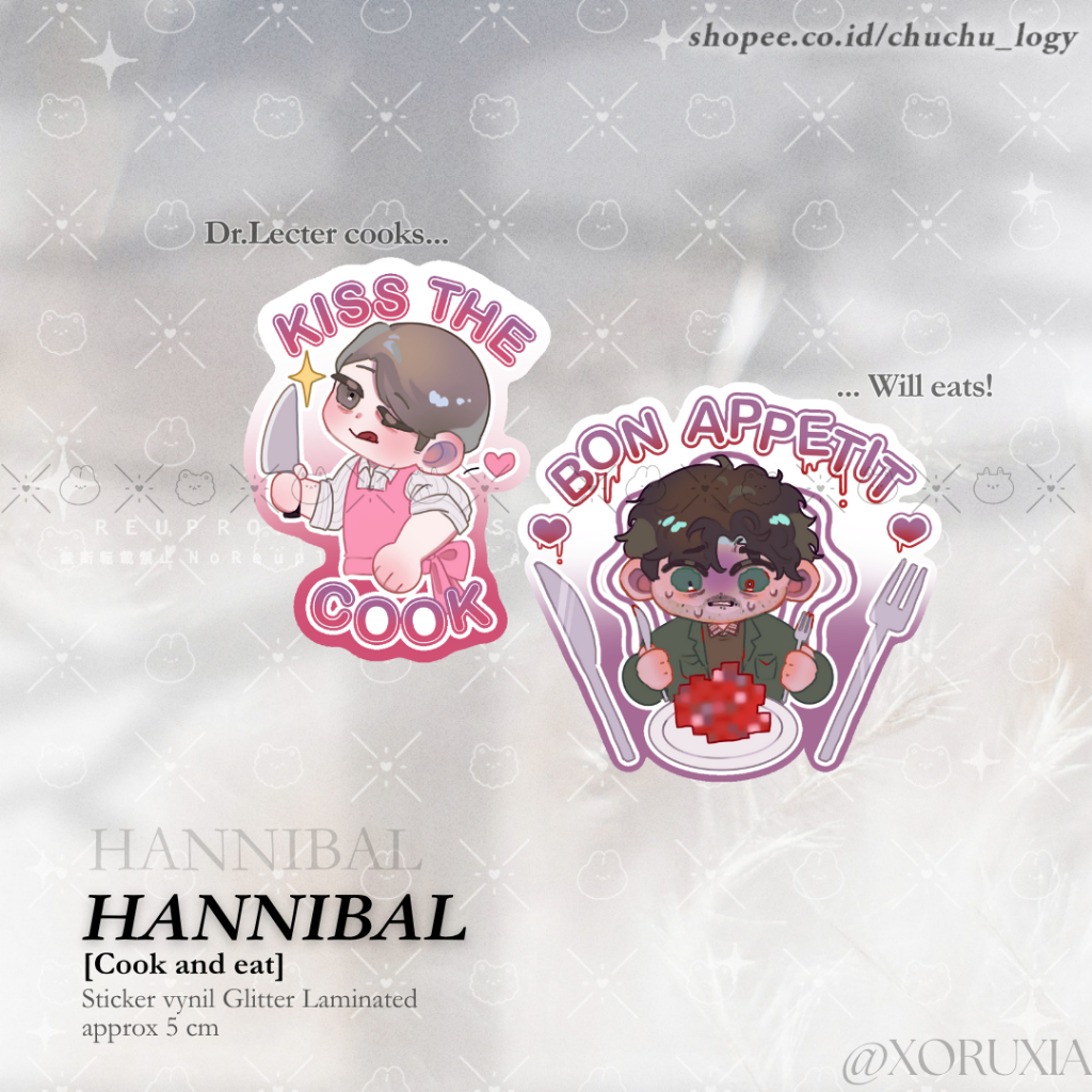 

Hannibal [Cook and Eat] dr Lecter Will Sticker glitter laminated by Xoru
