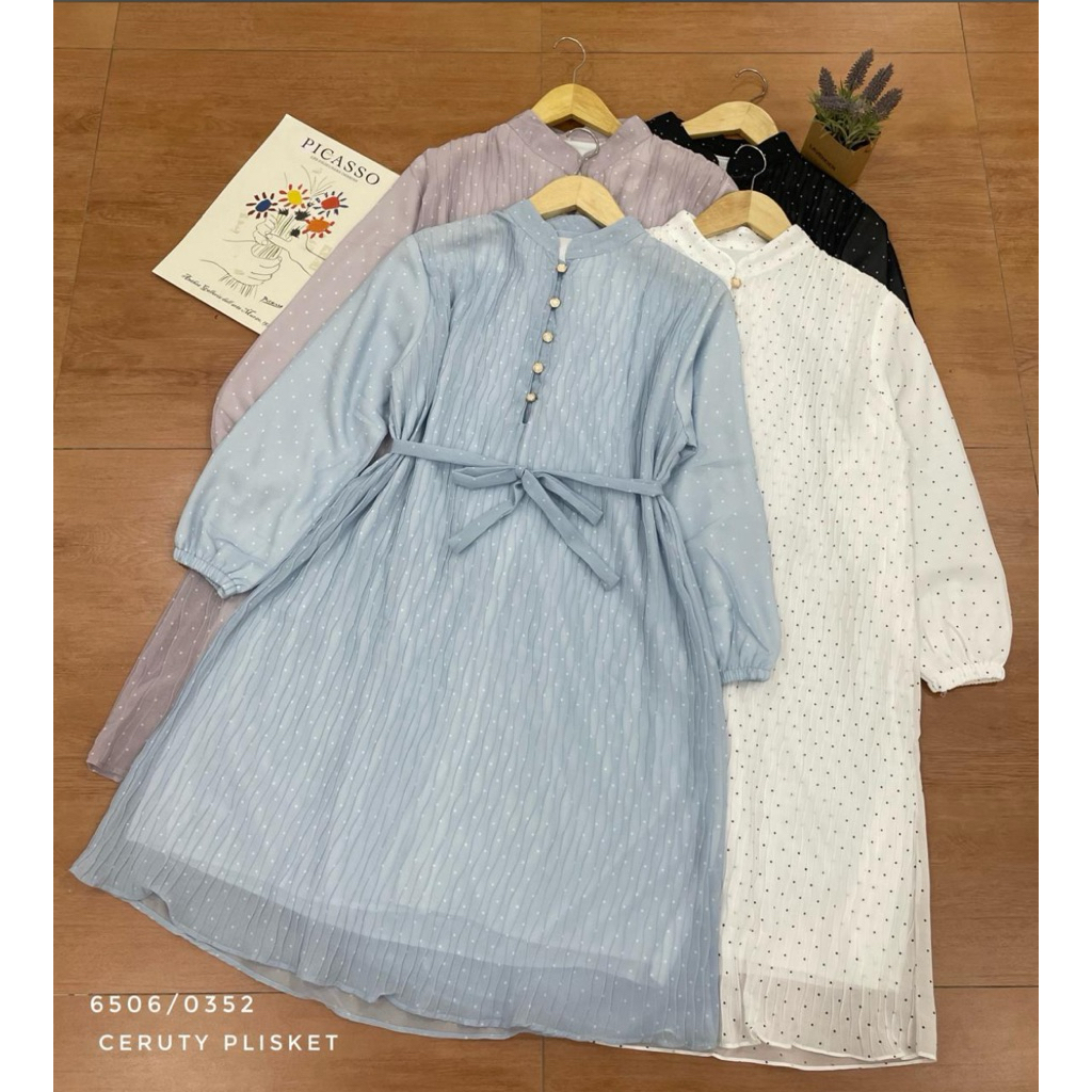 Atasan Tunik Ceruty Plisket AMCEPLI