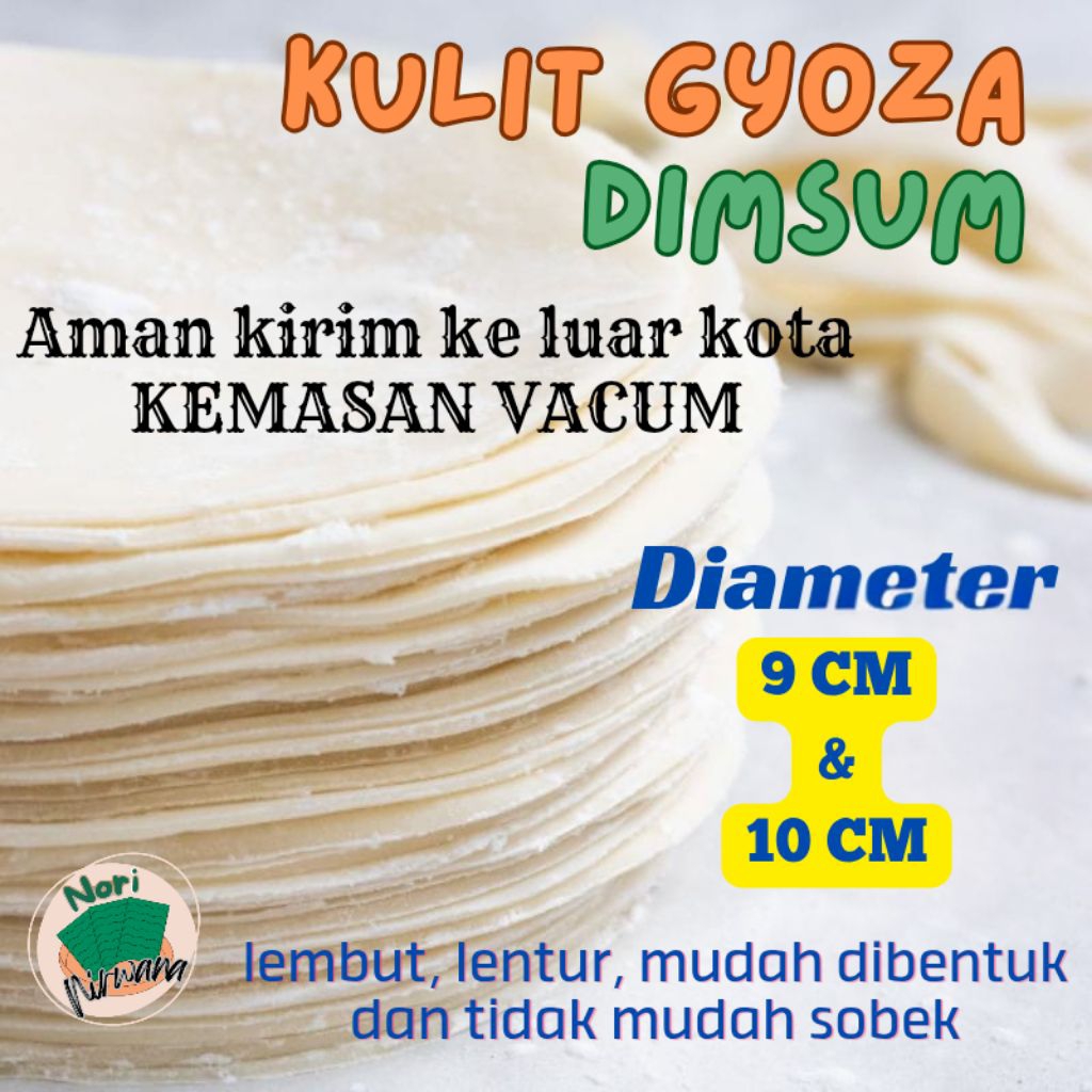 

Kulit Dimsun Siomay Gyoza Pangsit VACUM AMAN KIRIM KE LUAR KOTA HALAL Enak Murah Lembut