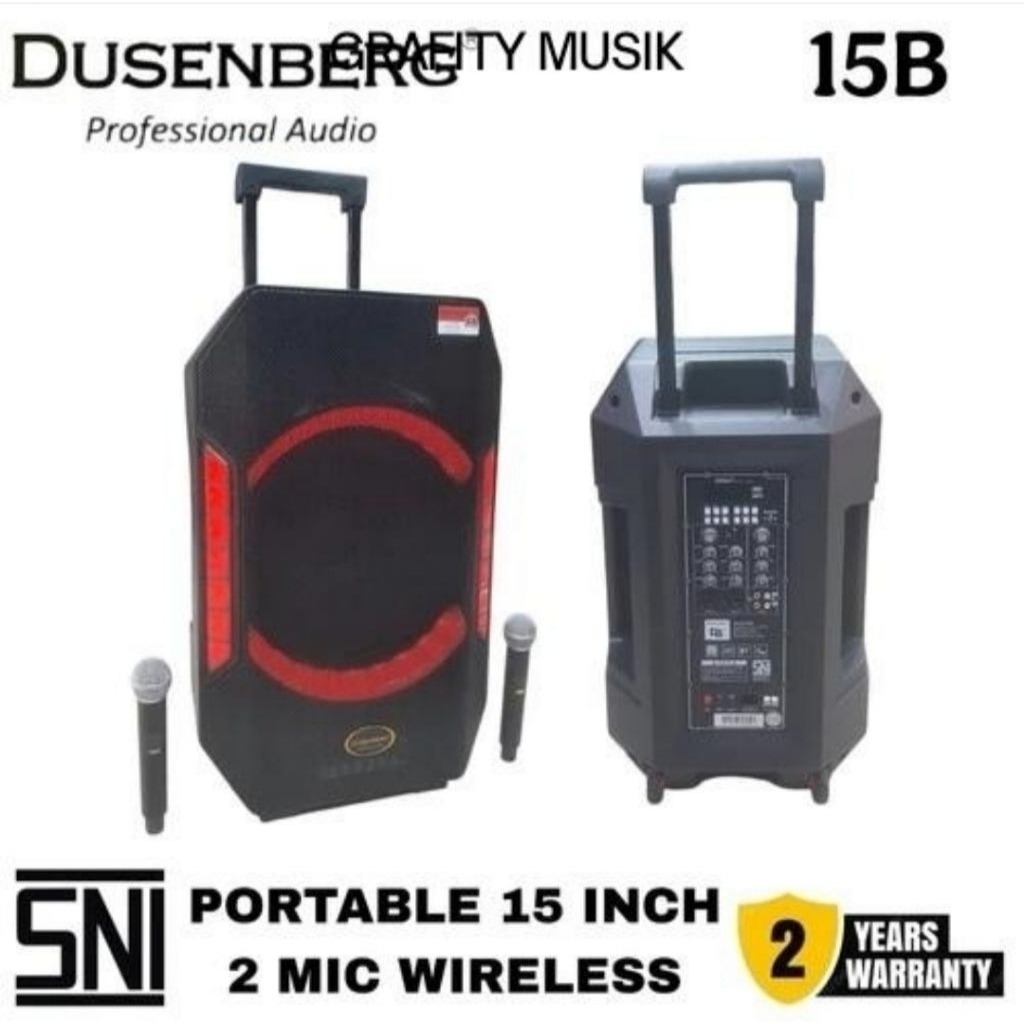 Speaker Portable DUSENBERG DB15B/ DB 15B Original 15 inch Bluetooth