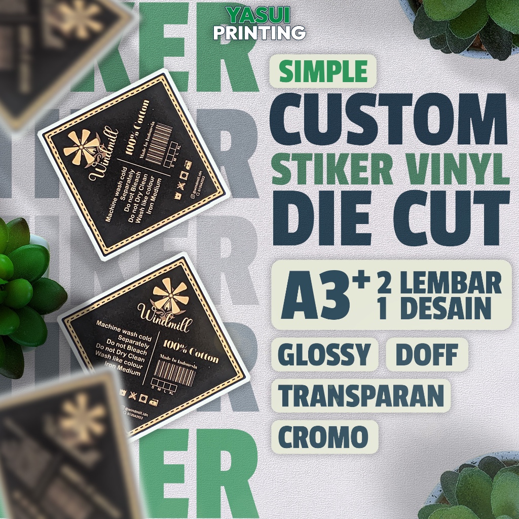 

Stiker Vynil A3+ Die Cut Simple - Stiker Label Makanan Vynil Die Cut