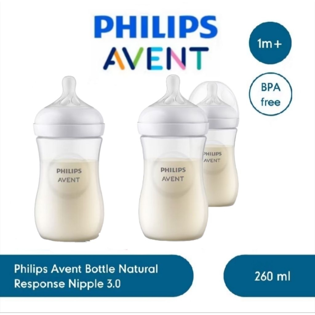 Philips Avent Botol Natural 260 ML | Botol Susu Bayi Avent  | Botol Avent