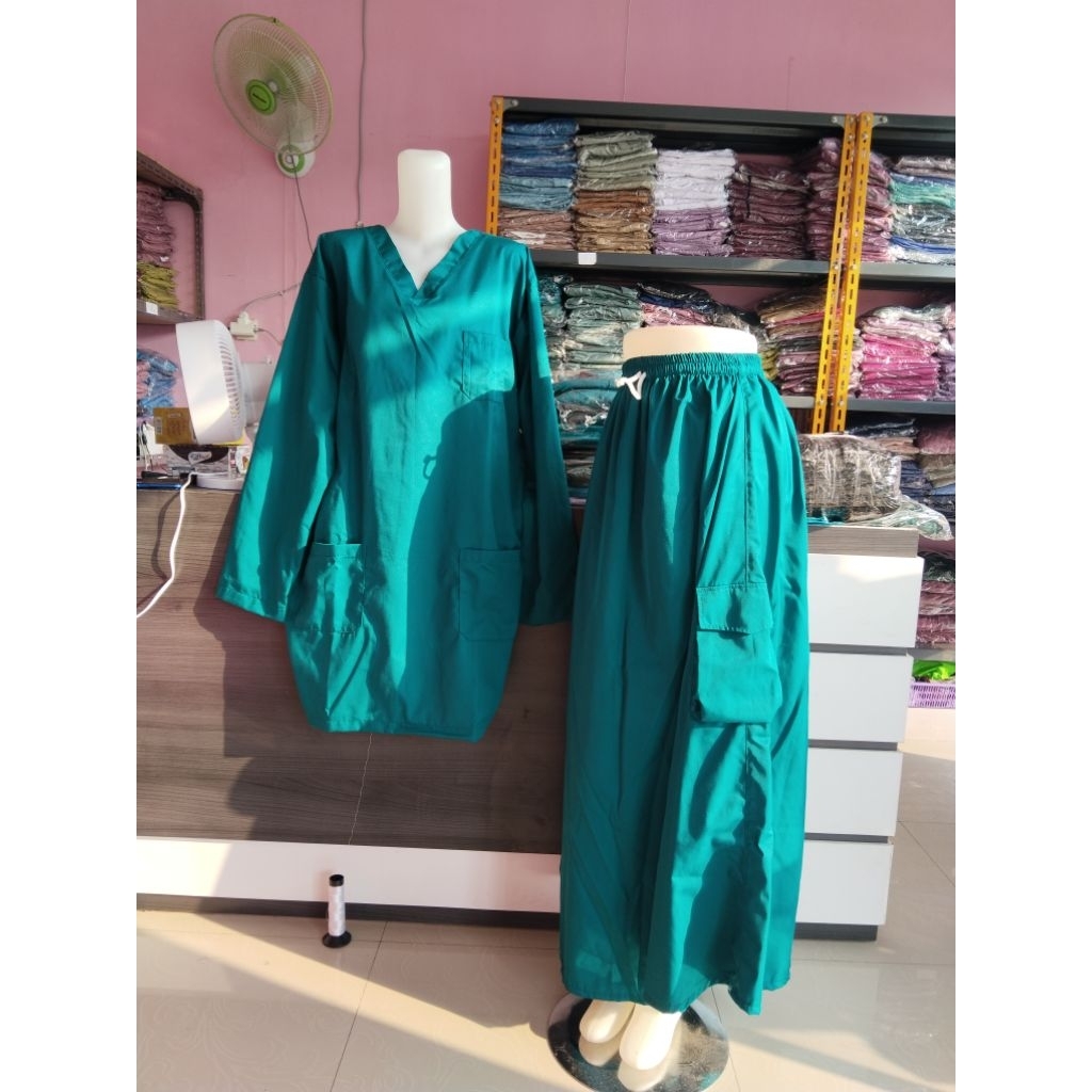 tunik setelan rok / Baju ok tunik lengan panjang