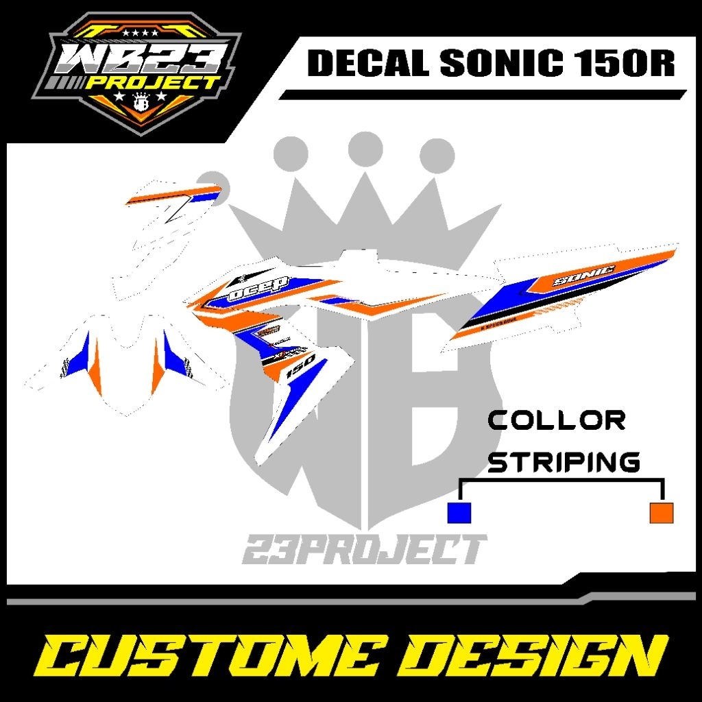 Decal full body motor Sonic/striping