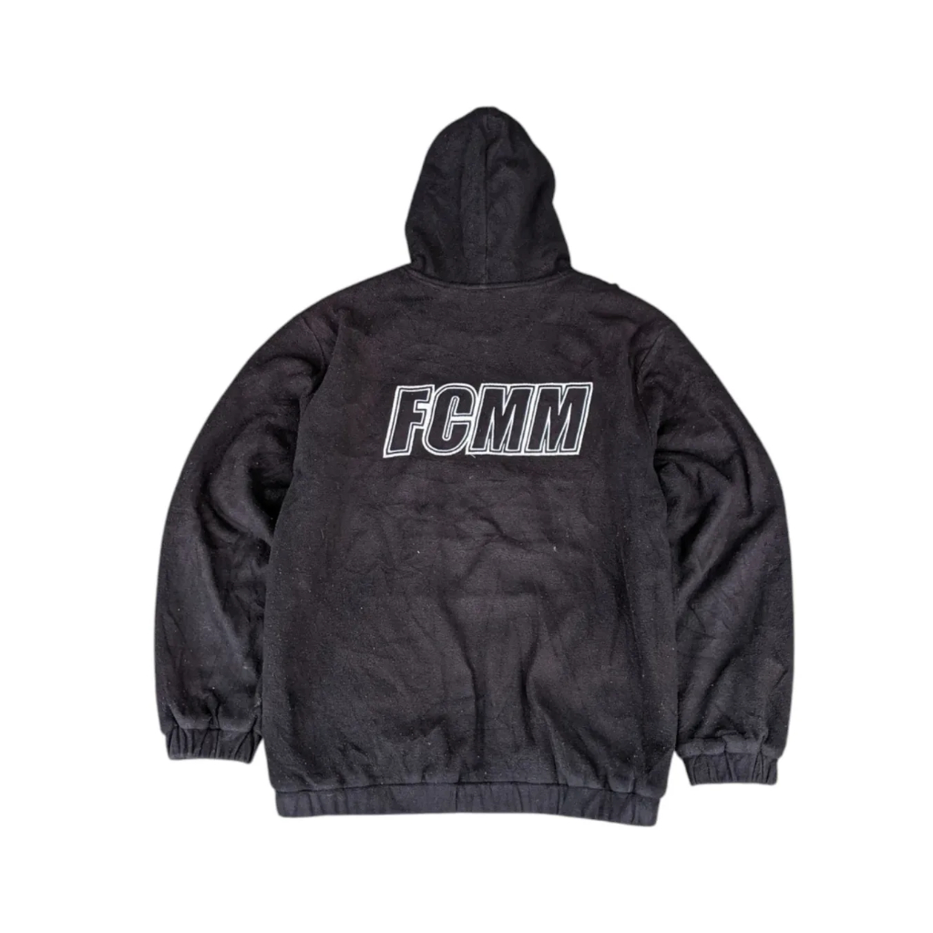 FCMM - Jaket Hoodie Fleece Pria Hitam Size Fit L