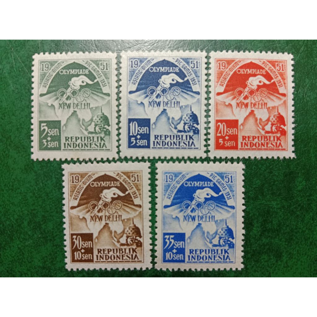 

Prangko Indonesia 5 Pcs Asiade tahun 1951 UN USED