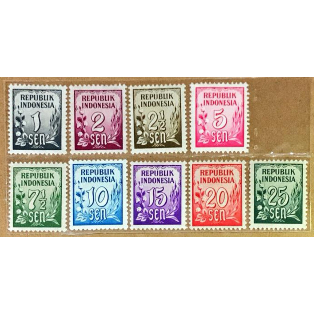 

(BA) PRANGKO INDONESIA 1951 PADI - KAPAS 9V SERIES MINT.