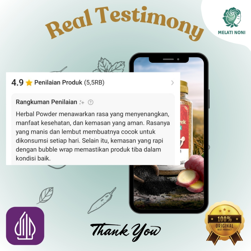 

NG Jahe Merah Habbatussauda Gula Aren Bubuk Murni Wedang Rempah Detox Antioksidan Herbal Melati Noni