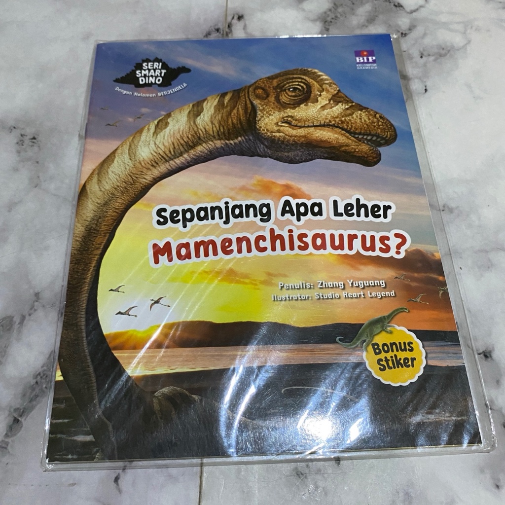 Sepanjang apa leher Mamenchisaurus dinosaurus dino dinosaur Buku Cerita anak bahasa indonesia dongen