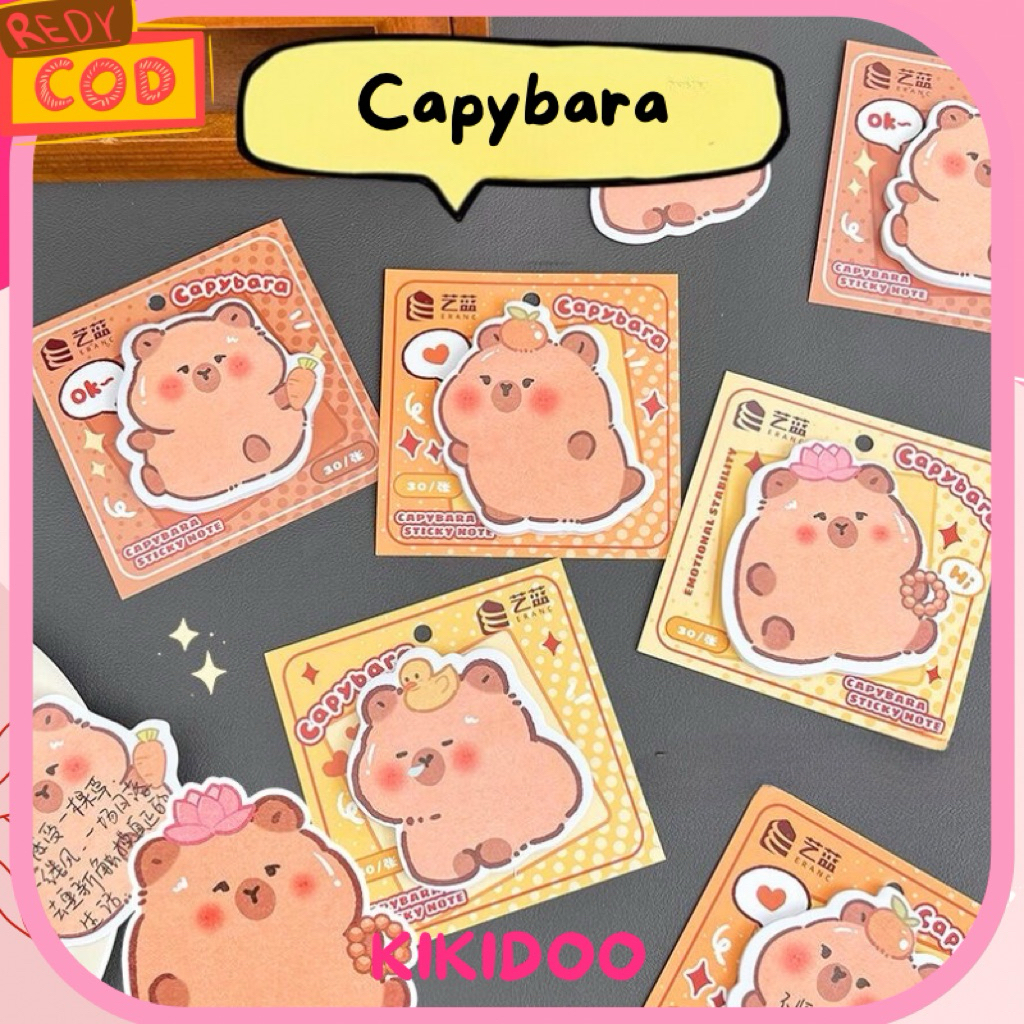 

Kikidoo Sticky Note Capybara Lucu – Memo Kecil Gemes untuk Catatan & Planner