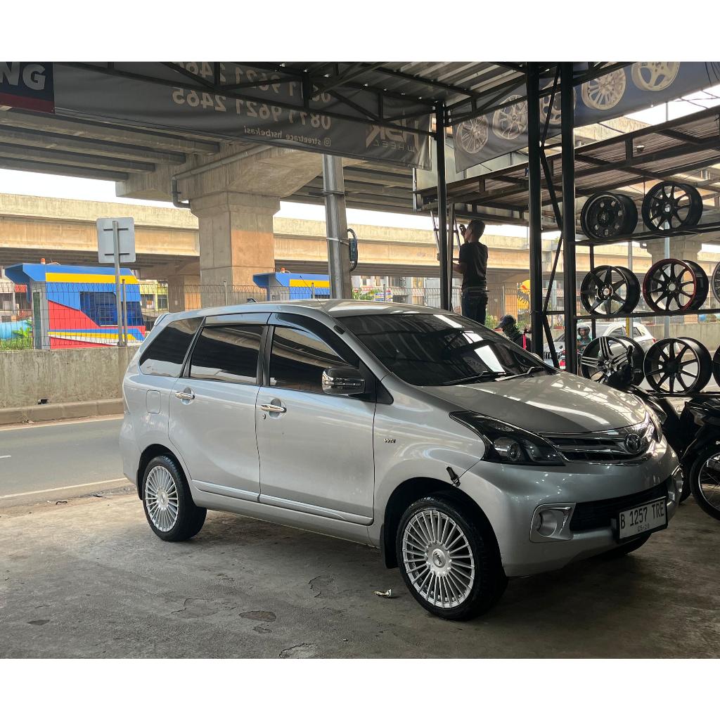 paket velg plus ban accelera 205 50 r17 untuk mobil avanza use velg hsr amarasi ring 17