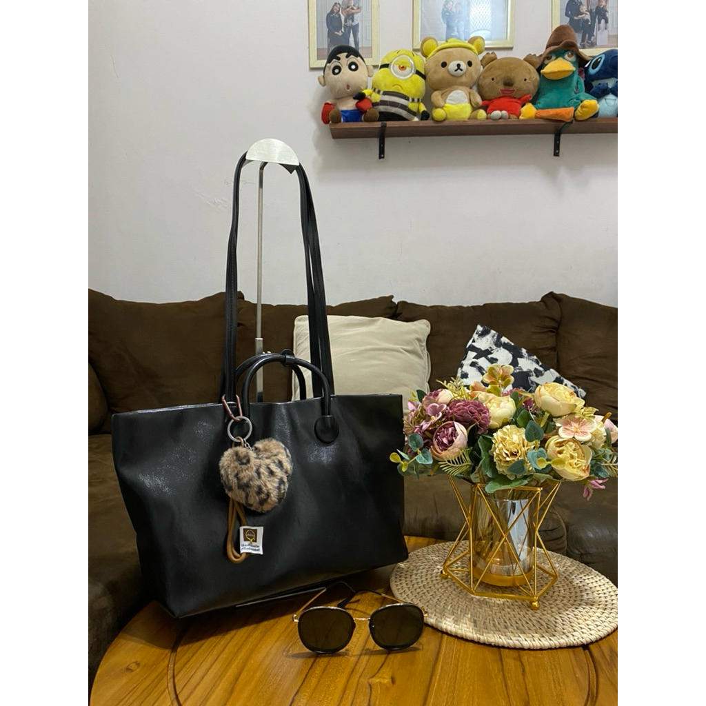 TAS TOTE BAG ROYAL CUIR BLACK