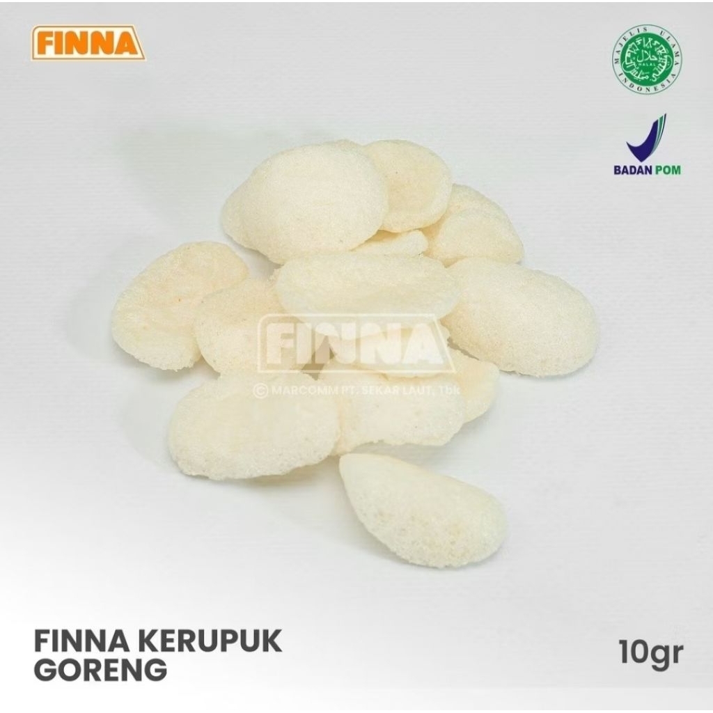 

Finna Krupuk Udang Goreng Matang siap makan 10gr