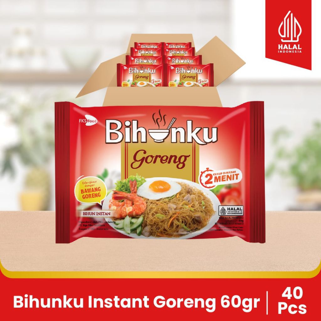 

Bihunku Instan - Goreng - 1 Karton - 40 Pcs - 60gr