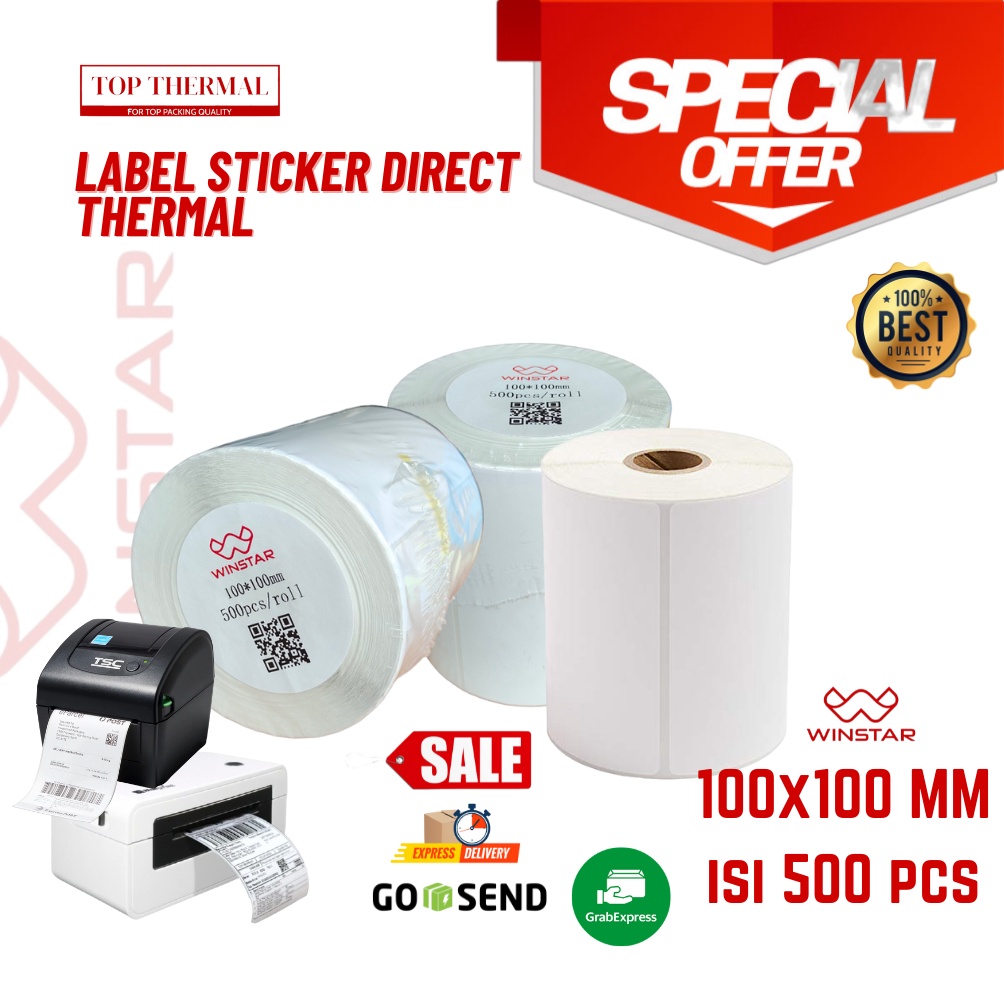 

KODE R79O Kertas Label Thermal 1x1 mm Isi 5 Pcs Roll