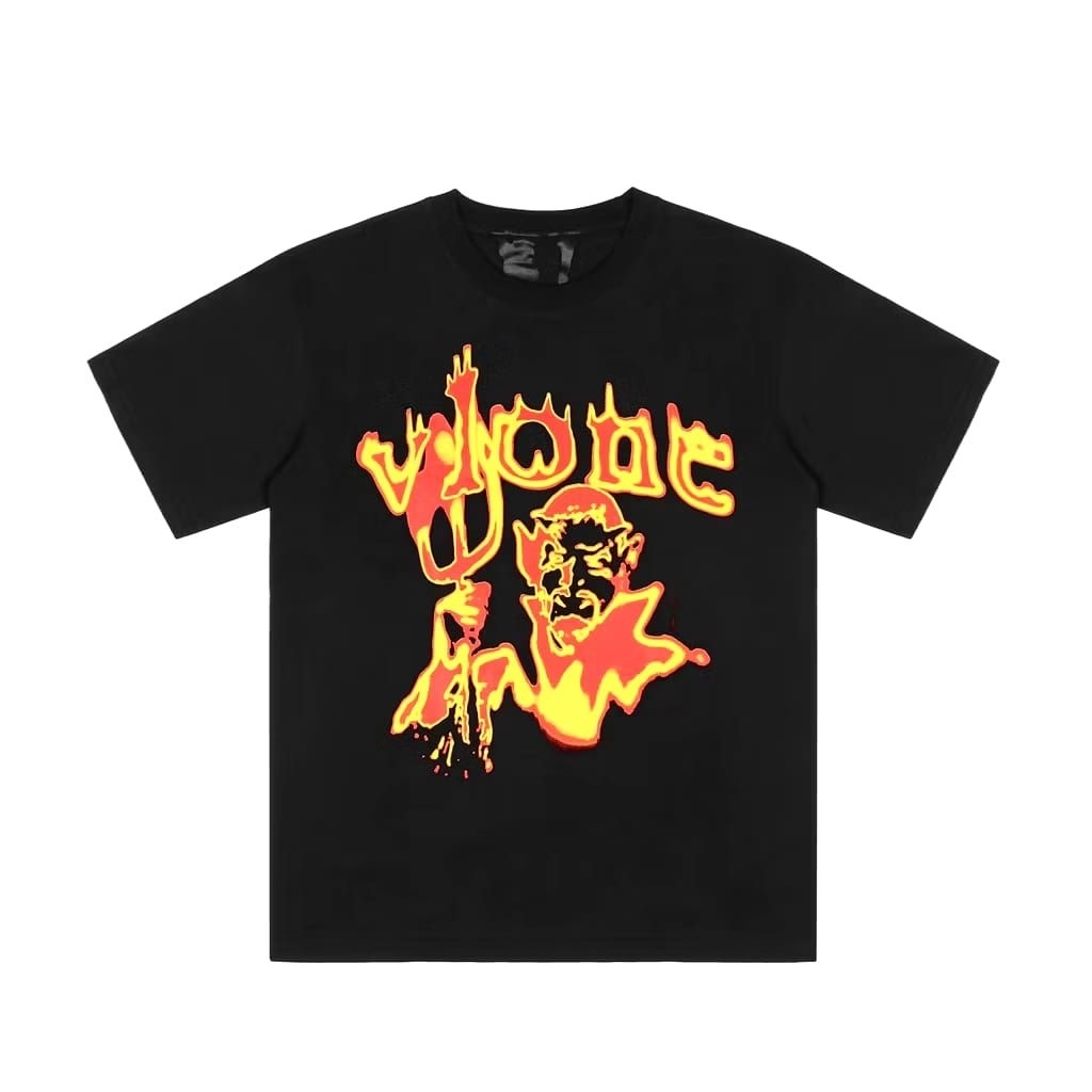 Kaos Vlone Devils Black And White Mirror Premium 1:1